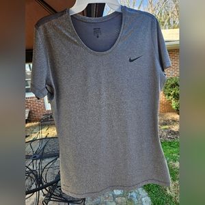 Nike Pro Womens Shirt Dri-Fit Workout Athletic Athleisure Grey  Sport Running XL